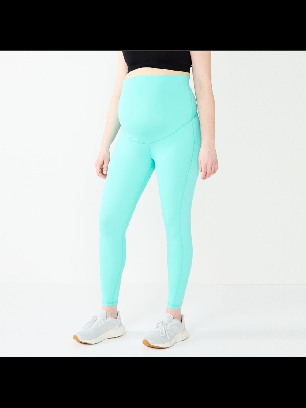 NWT 2X Tekgear 7/8 Maternity Active Leggings - Grey